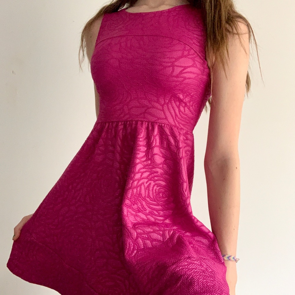 girls rose printed dress
